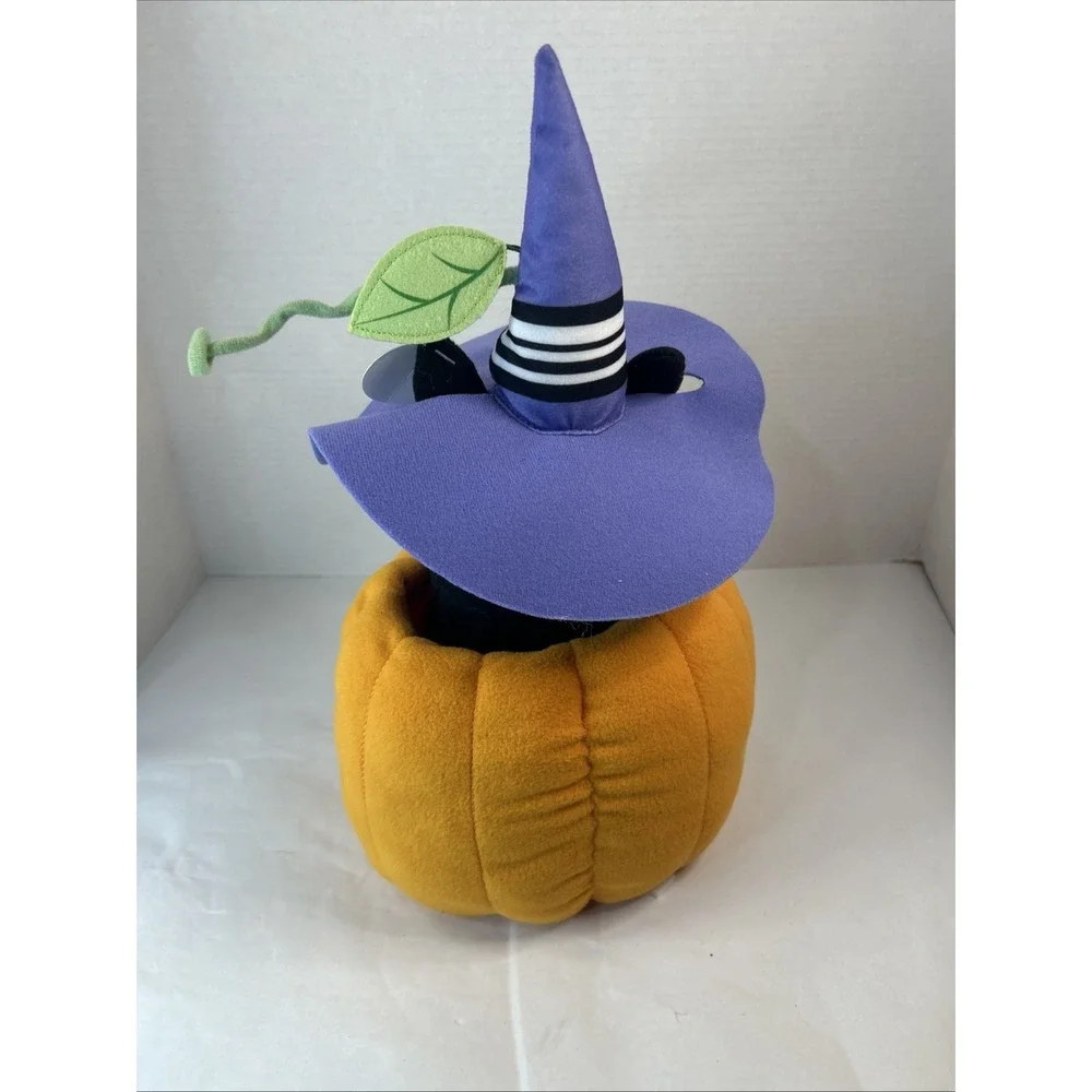 Hallmark PEEK A BOO‎ CAT Sound & Motion Plush Halloween Black Cat Pumpkin Read